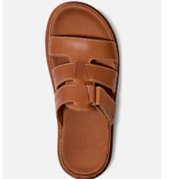 UGG  Goldenstar Slide Tan Leather 8 NWT 🏝️ 🏖️ - Picture 4 of 10